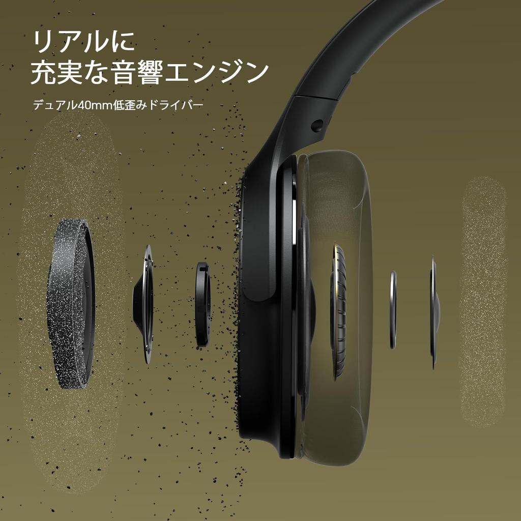 DOQAUS Bluetooth Up To 70 Hours of Continuous 3 EQ For Both Wired and Wireless Compatible with Closed Compatible with Slim Version LIFE5 Headphones,