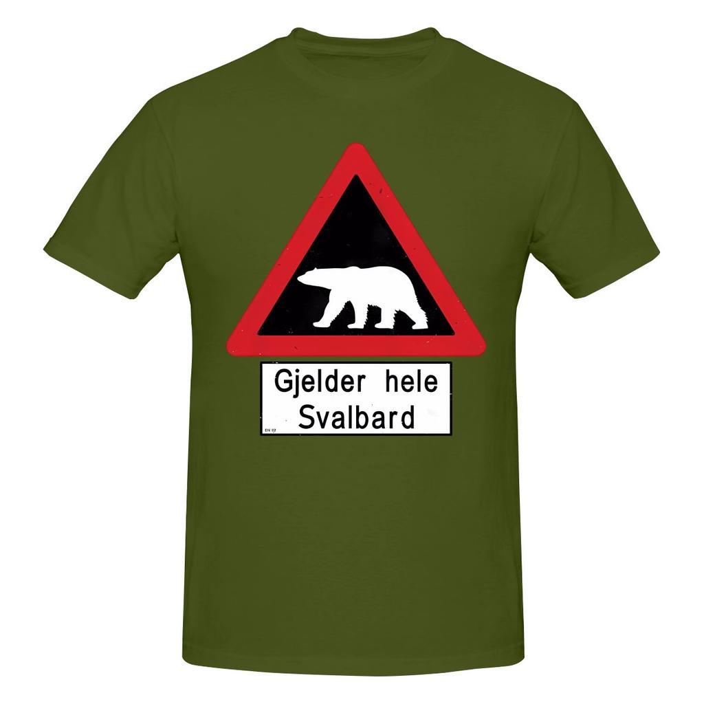Lustiges Svalbard Eisbär Schild Gjelder Hele Svalbard Unisex Gedrucktes T-Shirt Unisex T-Shirtwesentlich
