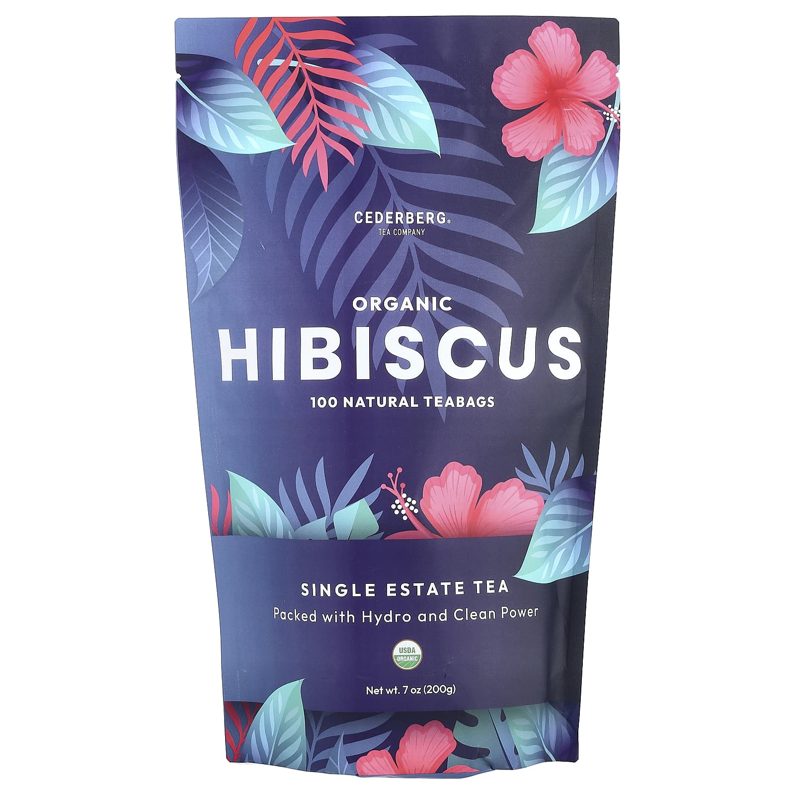 

Organic Hibiscus, Caffeine Free, Natural Tea Bags 100 Count, 200G (7Oz)