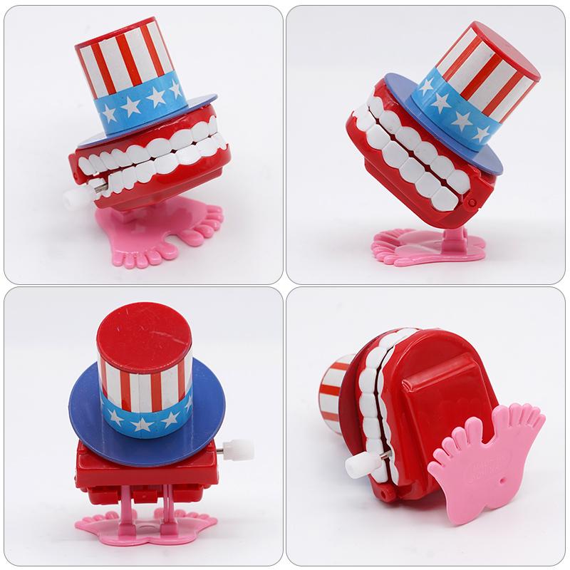 Jumping Teeth Gift Novelty Clock Toy Fun Christmas Halloween Children'S Prize Clock Toy Plastic Jumping Teeth Dental Gift