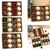 Holiday Tree Decorations Flocked Balls Decor Christmas Celebrations Brown white Complete Set Of Ornaments Easy To Hang Ornaments