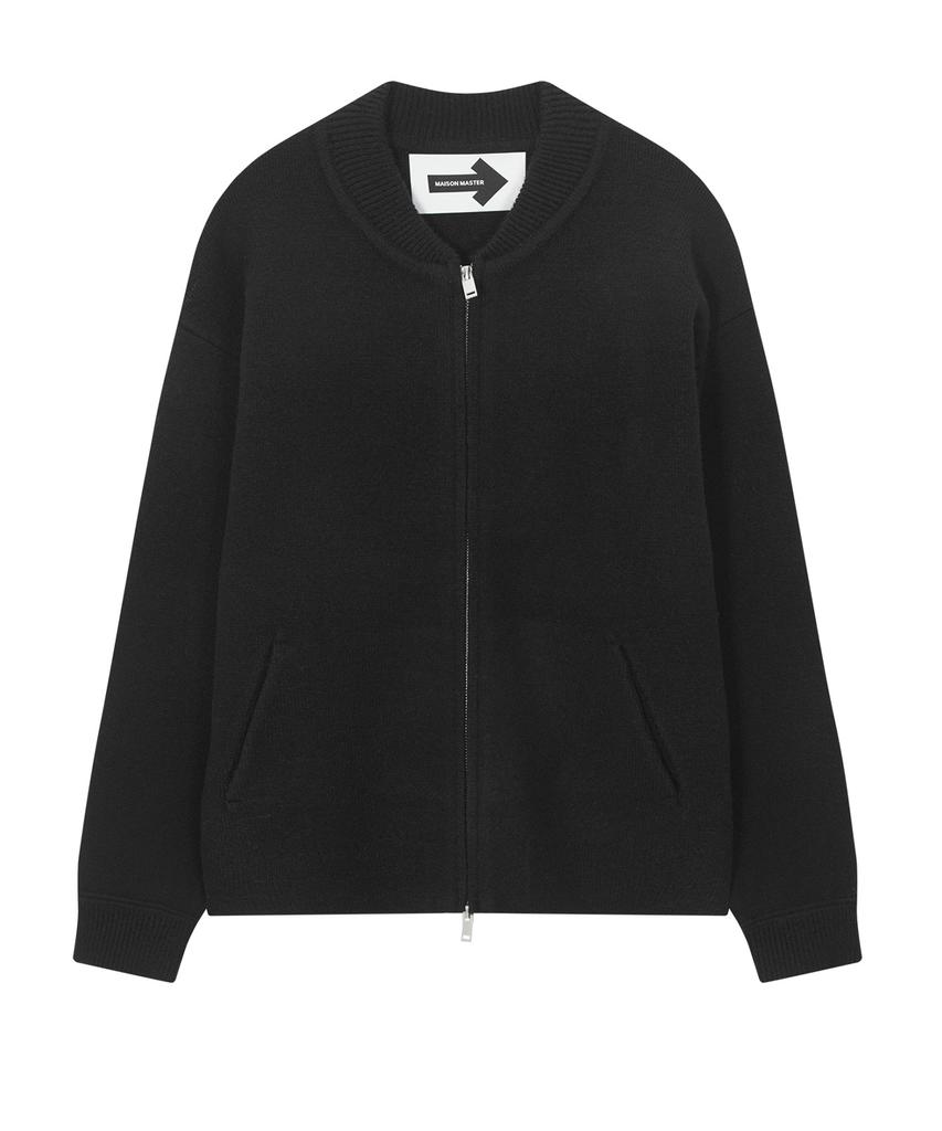 Maison Master Way Knit Zip-Up Black