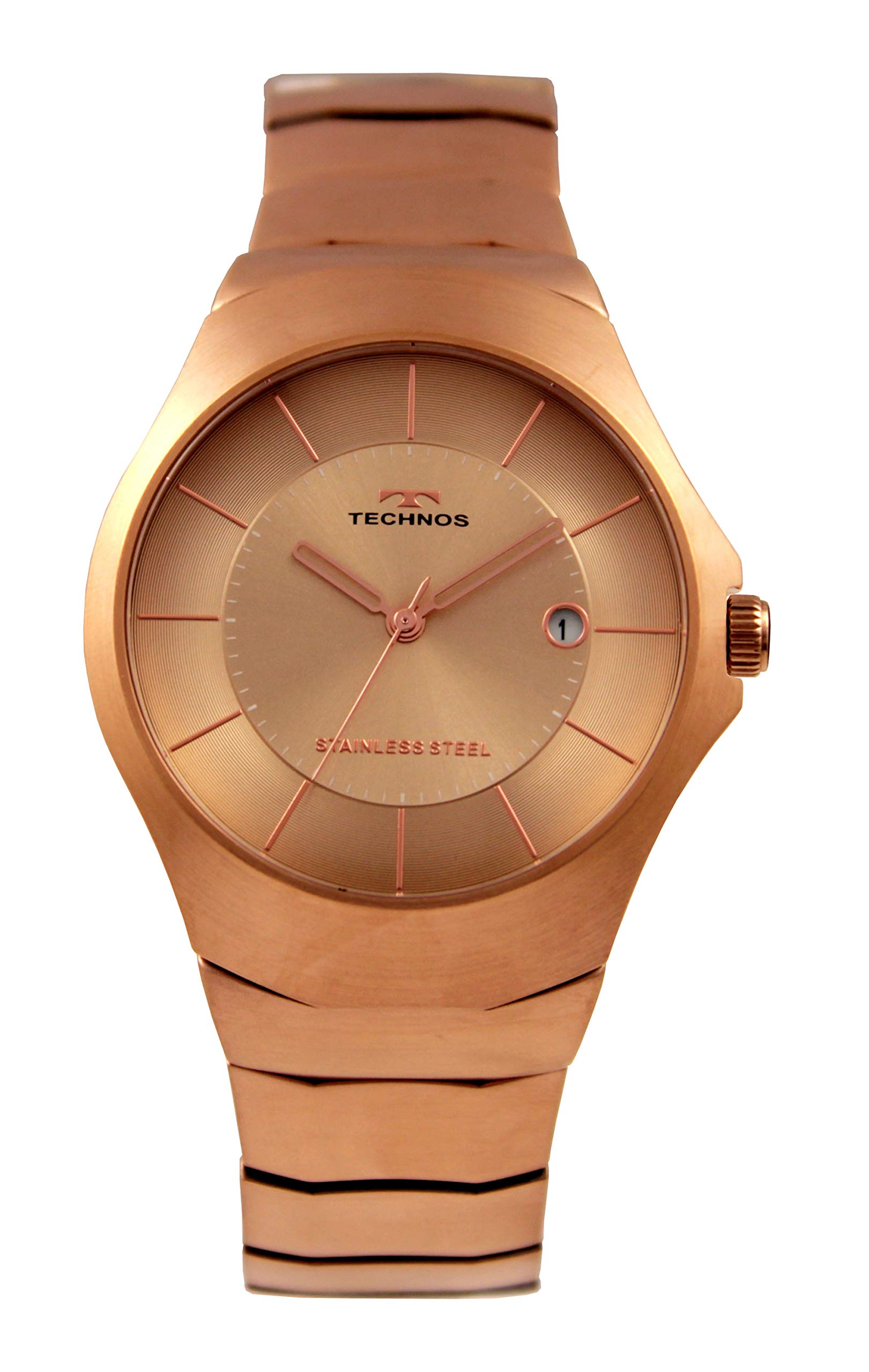 

Часы с датой T9687PP розовое золото [Technos] мужские