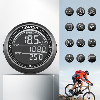 Vitezometru pentru bicicletă cu fir Impermeabil, în formă rotundă, pentru computer pentru bicicletă, iluminat din spate, contor de parcurs