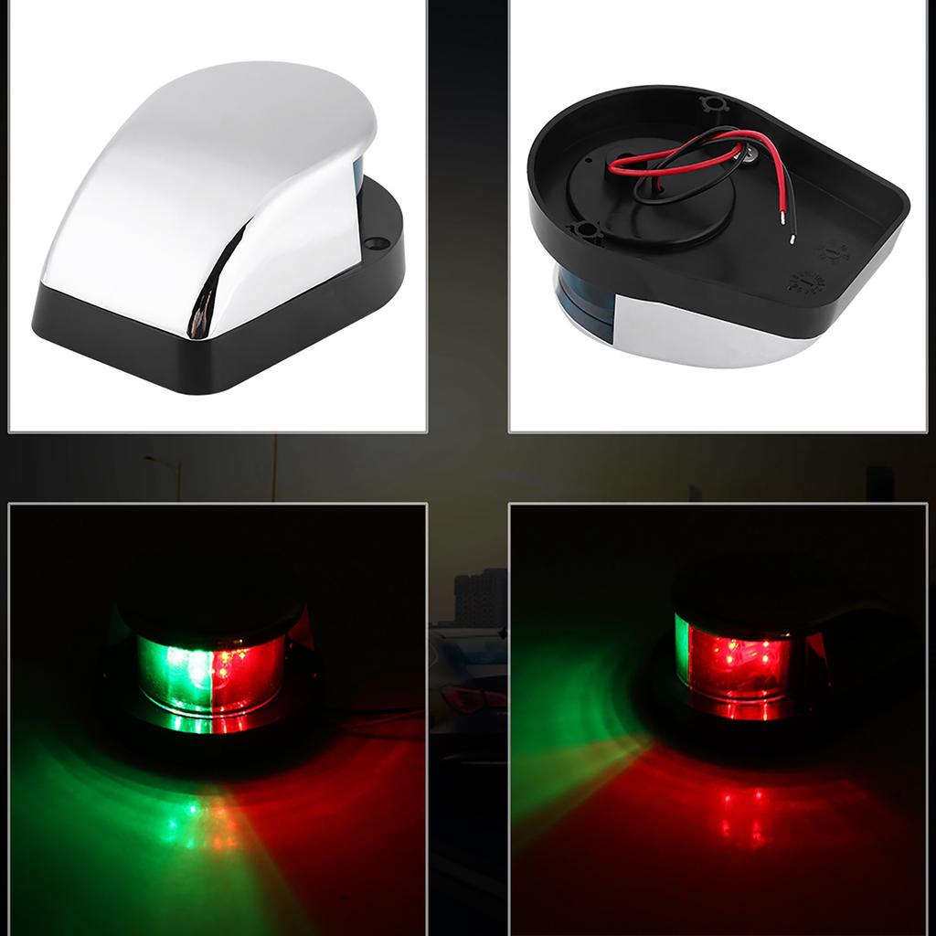 12V Boat Marine Yacht Bi Color LED Signal Light Bow Navigation Lamp