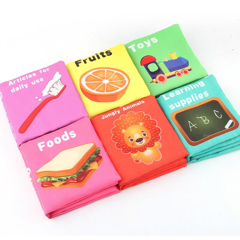 Children's Educational Tear-resistant Water Boilable Palm Book 0-3 Years New Set Cloth Book Toy
