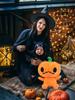 Pumpkin Plush Toy PP Cotton 11.8 Inch Cute Spooky Pumpkin Stuffed Toy for Festival Holiday Home Party Decor Orange