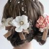 Lomeri Dried Flower and Anemone Hair Ornaments x8 [Lomeri] (Pink)
