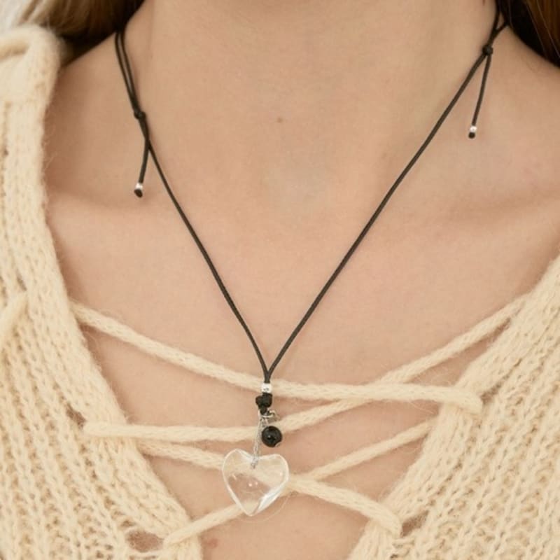 aora TRANSPARENT HEART NECKLACE #0025
