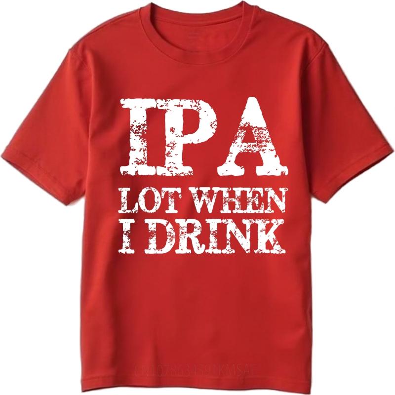 

Anime ONeck Unisex Tshirt Cotton Summer Teenagers T Shirt Ipa Lot When I Drink Short Sleeve Comfortable Round Neck Tshirt as the picture11403 красный