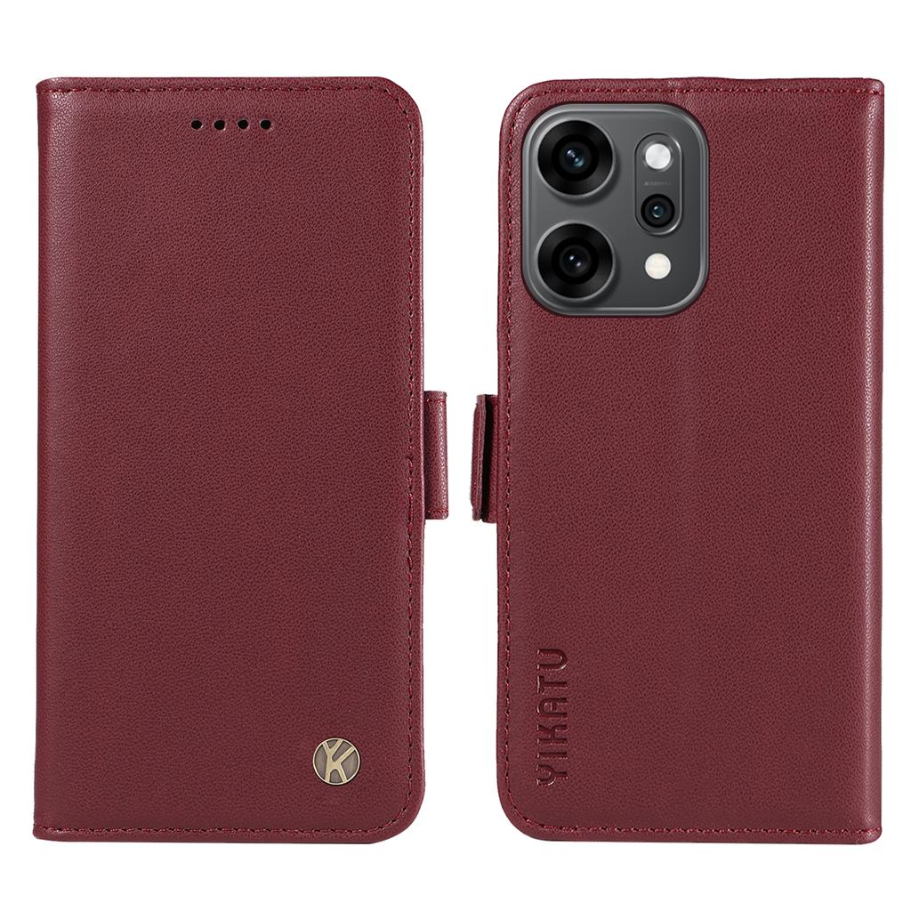 For Oppo Reno14 Pro 5G (China)/Oppo Reno14 Pro 5G (Global) Wallet Phone Case YIKATU YK-003 Leather Stand Cover