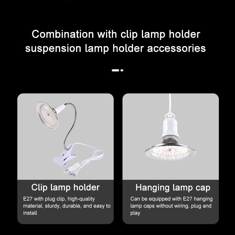 E27 lamp 18W plant growth lamp fruit and vegetable plant solar fill light indoor full spectrum succulent plant flower bed fill