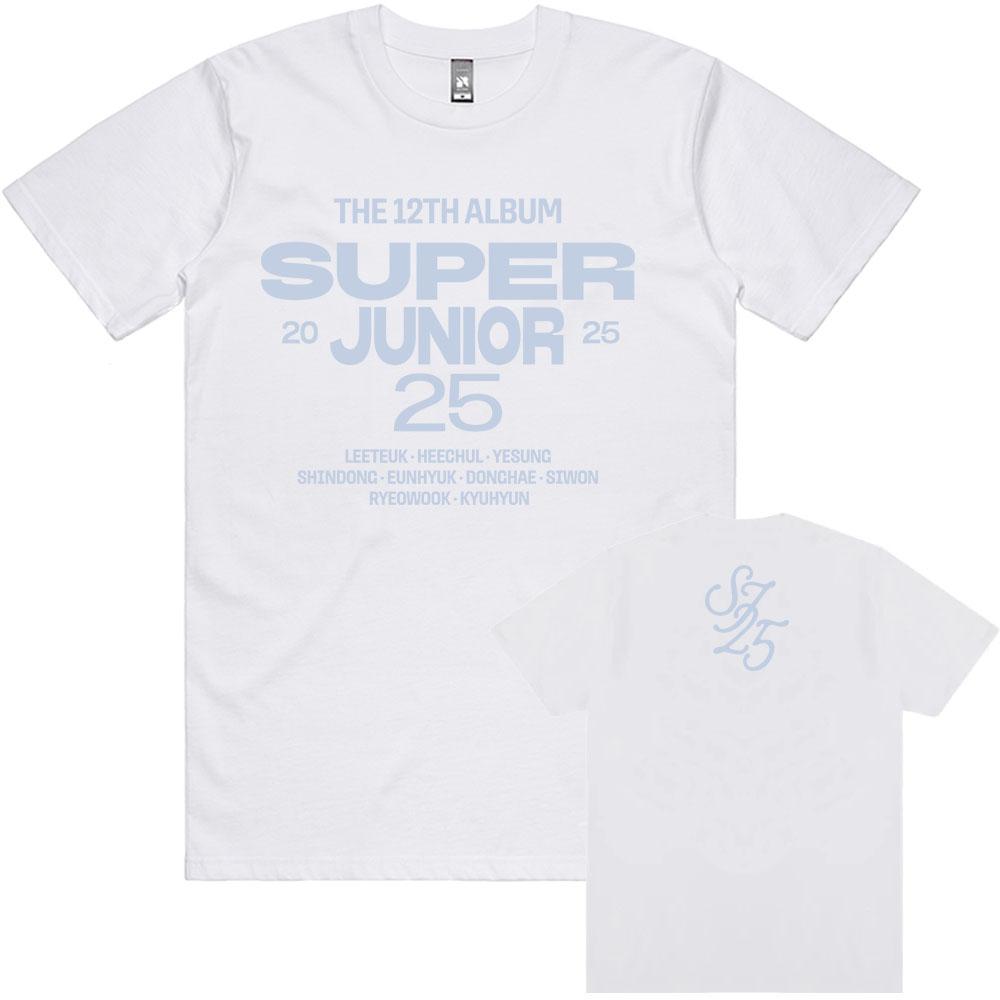 

12-й альбом SuperJunior25 Футболка Мода Мужская/женская одежда Харадзюку Высококачественная одежда Винтажные хлопковые футболки Унисекс Хип-хоп XXL
