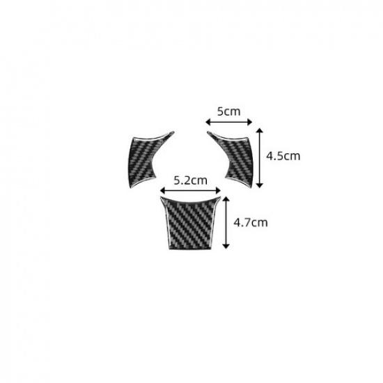 3x Carbon Fiber Steering Wheel Trim Cover Sticker for Toyota 86 Subaru BRZ 17-20