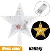 Christmas Star Tree Topper Lights LED Glowing Star Lamp Sparkling Night Light Xmas Tree Top Ornaments New  Home Party Decor