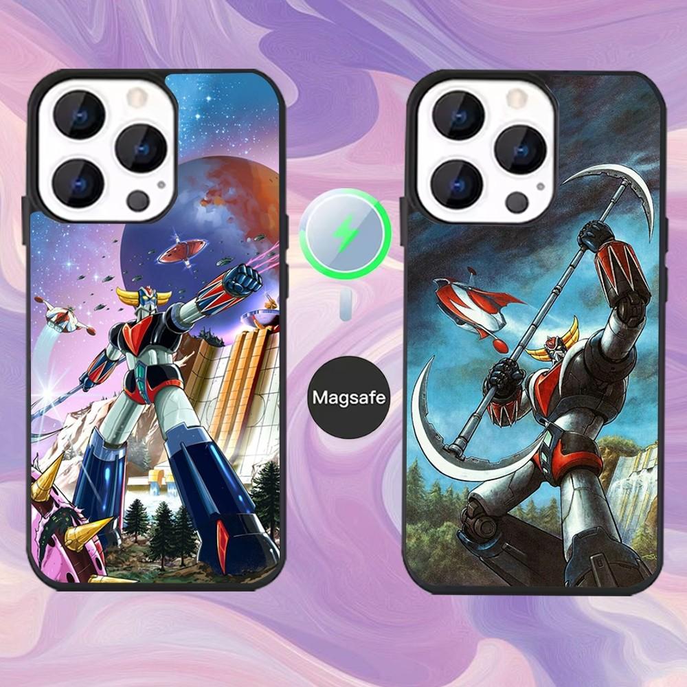 UFO Robot Goldorak Phone Case For iPhone 16,15,14,13,12,11,Pro,Max,Plus,Mini,Magsafe,Magnetic Wireless Charging Case