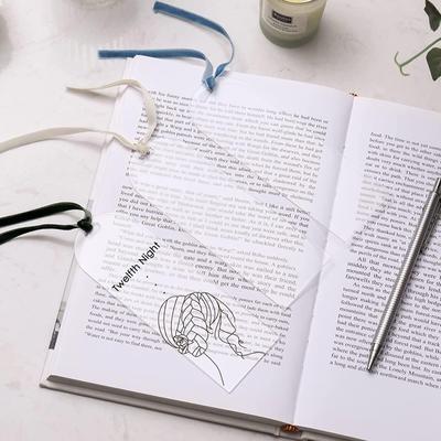 10 Adet Şeffaf Boş Akrilik Ayraç Etiketi Kendin Yap Hediye Hediye Bagaj Etiketi Kişiselleştirilmiş Yaratıcı Kitap Plakası