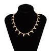 Contemporary Shark Tooth Necklace Bracelet Alloy Jewelry Gold Silver Wrist Bangle Neckwear For Men Women Trendy Look