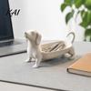 Creative Dog Statue Decor Dachshund Jewelry Tray, Decorative Storage Organizer for Rings Earrings And Keys, Tray Cute Resin Animal Figurine