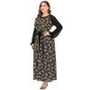 Damenkleid MODERN NEW SAGA Frühling Frau Lange Kleider Lässiger Druck Maxikleid Langarm Damen Elegantes Kleid Übergröße