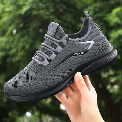 Zapatos deportivos para hombre transpirables casuales venta directa comercio exterior verano nuevos zapatos de suela blanda tejidos con mosca para hombre