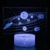 New 3D Lamp Illusion Space  Night Light   16 Colors Changing Remote Control  Decor Birthday Christmas Gifts