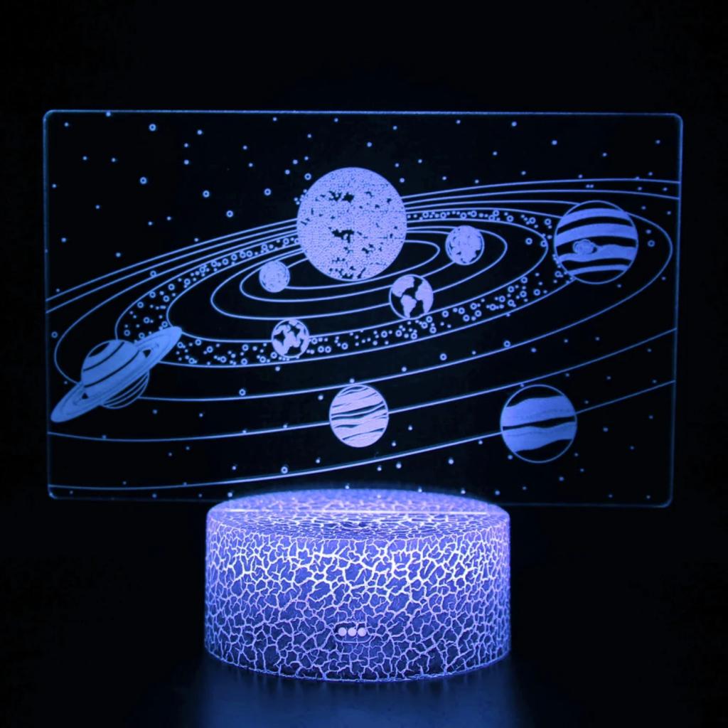 New 3D Lamp Illusion Space  Night Light   16 Colors Changing Remote Control  Decor Birthday Christmas Gifts