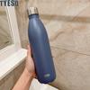 Tyeso 1000ml Stainless Steel Cola-Shaped Sports Water Bottle Vacuum Insulated Thermal Cup Portable Bike Bottle Travel Tumbler