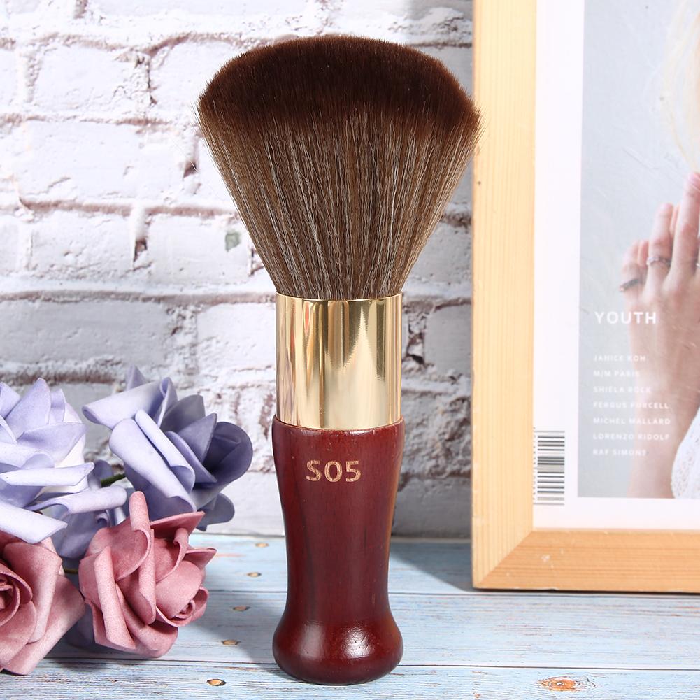 Neck Duster Brush Cleaning Hair Shaving Brushes Styling Salon Tool with Wooden Handle