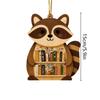 Reading Ornament Cute Wooden Animal Home Decor Animal Book Ornaments For Kids Adults Family Home Birthday Halloween Thanksgiving