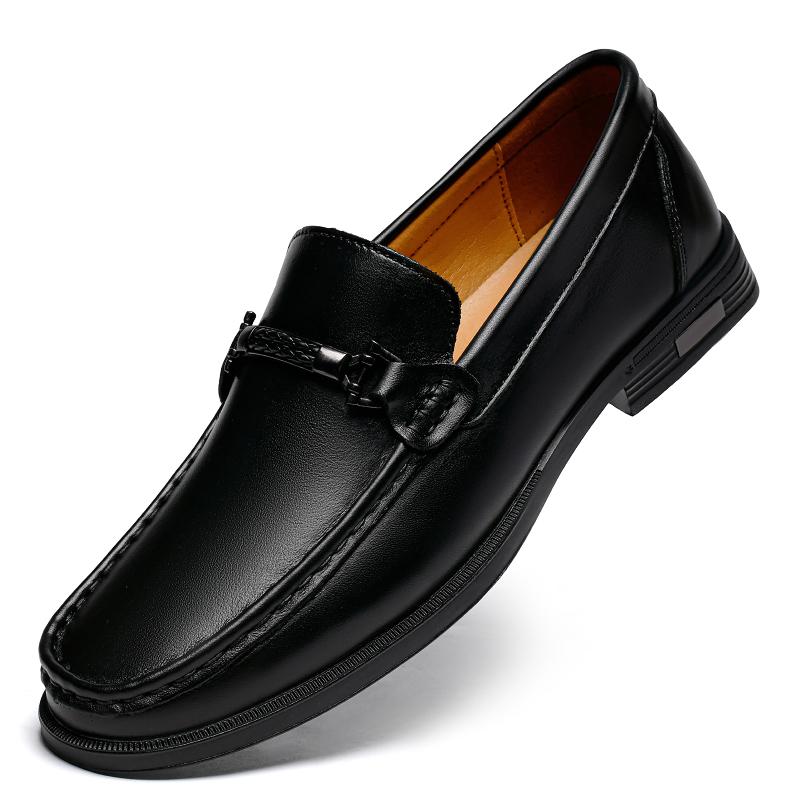 Fashion Luxury Trendy Men Casual Shoes Genuine Leather Loafers Summer Driving Shoes Breathable Man Soft Slip on Footwear Business Shoes