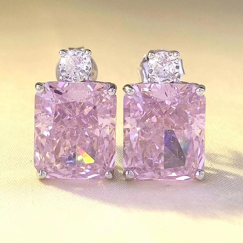 

Xiancan Jewelry 2023 Серебро S925 Роскошные серьги-пусеты с имитацией желтых бриллиантов для женской моды. Sterling Silver розовый/алмаз