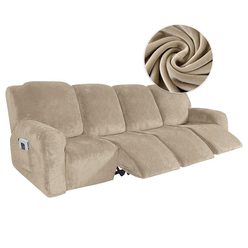 1/2 Seater Stretch Recliner Sofa Cover Soft Velvet Lazy Boy Armchair Covers Elastic Non Slip Sofa Slipcovers for Living Room