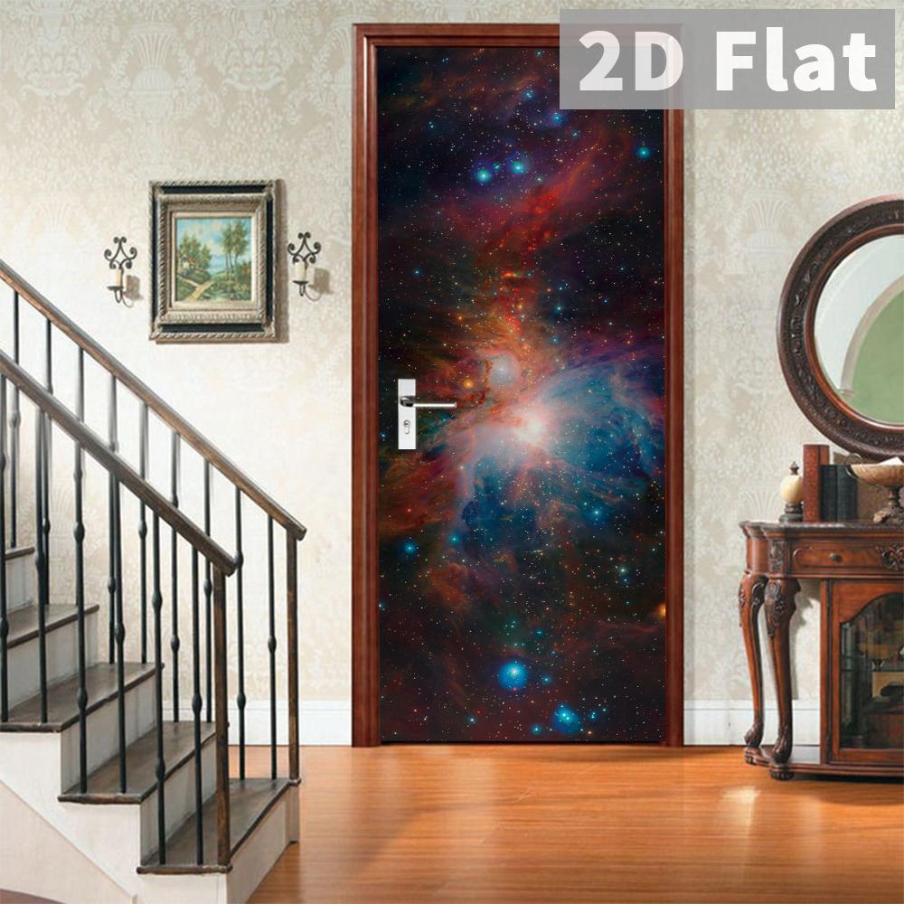 76Style 77/90cm Self-Adhesive Door Stickers Removable Wall Sticker Scenery Wallpaper Stone Stair Murals for Doors Modern Home Decor