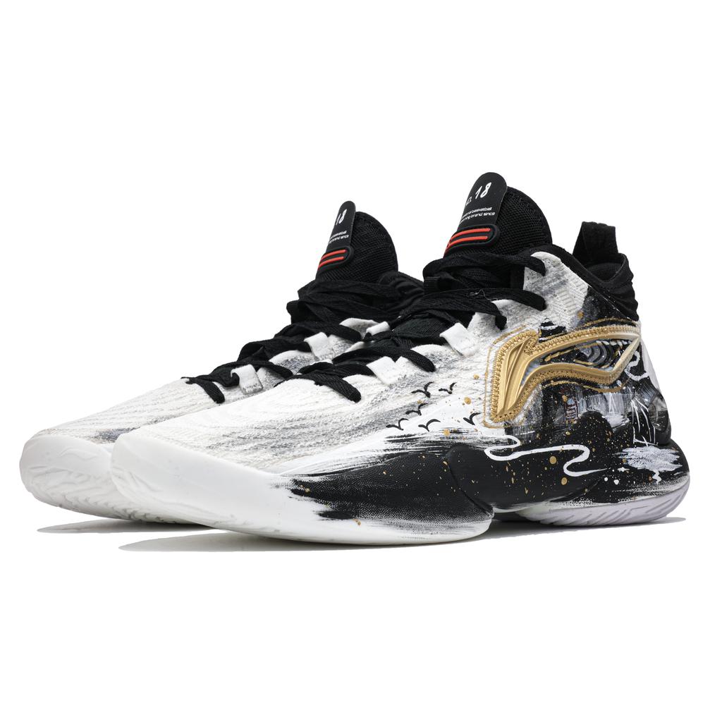 Li Ning YuShuai 18 Cushioning Slip Resistant Breathable Moisture Wicking Rebound Super Light High Top Basketball Shoes ABAU009-3(Team726-)
