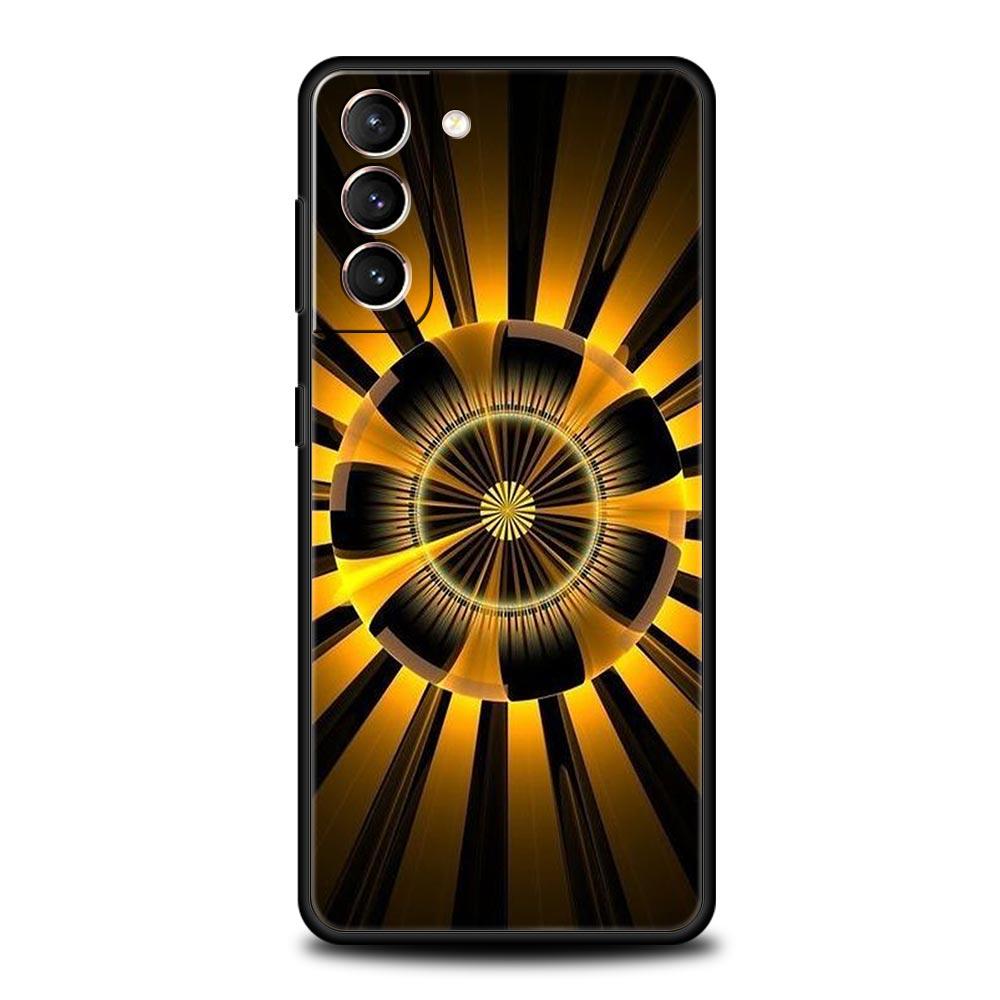 Retro Circular Totem Design Phone Case Cover for Samsung Galaxy S26 S25 S24 S23 S22 S20 S21 FE Ultra S25 Edge Plus 5G Soft TPU