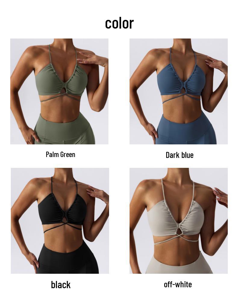 Cross-Border Sexy Deep V Yoga Top & High Waist Flare Pants Set for Women