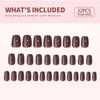 Short Solid Color Nail Plate,woman's Handmade Wearable Nail