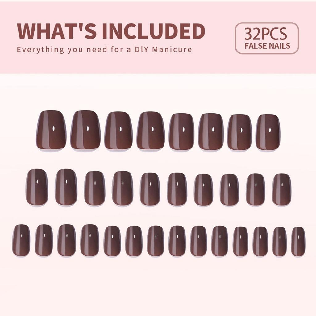 Short Solid Color Nail Plate,woman's Handmade Wearable Nail