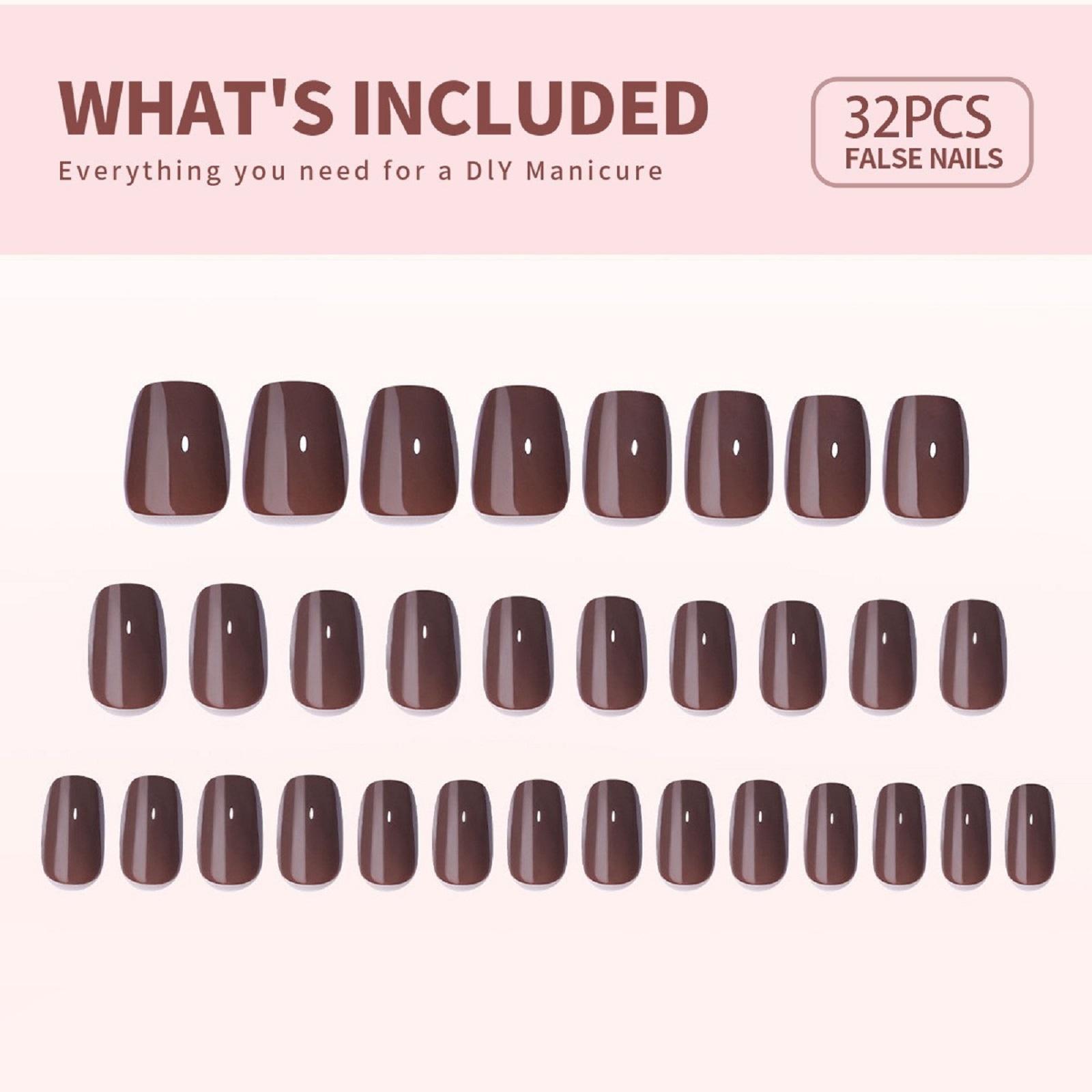 

Короткая однотонная ногтевая пластина, женский носимый ноготь ручной работы One Size красный