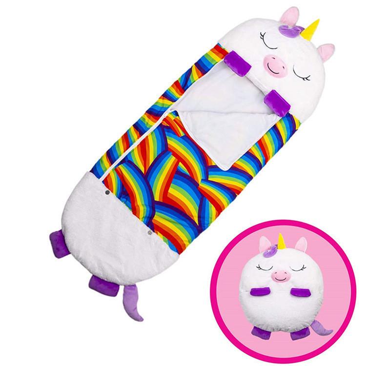 Cartoon Animal Baby Sleeping Bag with Pillow - Anti-Kick Design for Infants and Kids
