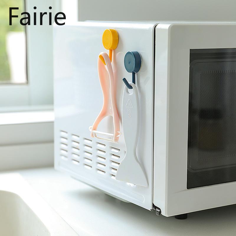 Kitchen Door Behind The Non-trace Hook Clothes Paste Sticky Hook Strong Adhesive Perforation-free Wall Hanging on The Wall Nail Hangers Fairie
