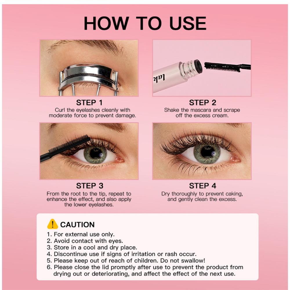 Long and Curling Mascara, Black Waterproof Mascara, A Must-have Cosmetic for Dating, Create Sexy Eyelashes
