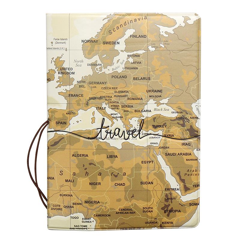 New Travel Accessories Passport Holder Men Lady Travel Around The World PVC 3D Print Leather Passport Cover Case Card ID Holders