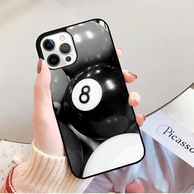 Billiards Eight Ball Phone Case Back Cover for iPhone 17 Air 16 15 14 13 11 12 Pro Max PlusS Shell Coque