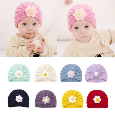 Kind Niedlich Neugeborenes Große Blume Winter Säugling Gestrickte Mützen Beanie Mütze Baby Mütze Kinder Haube Mütze