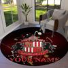 Sunderland A.F Custom Name Round Area Rug,Carpet Rug for Living Room Bedroom Sofa Playroom Decor,Non-slip Floor Mat