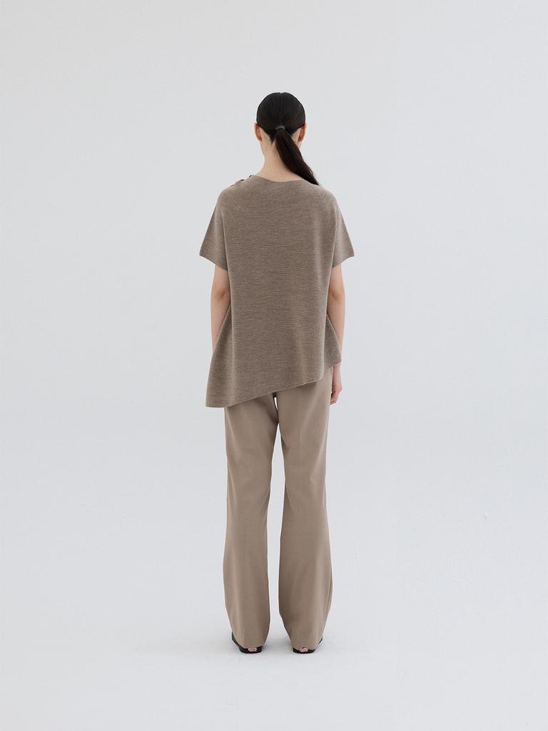 REPLAIN Unbalnced Knit Top