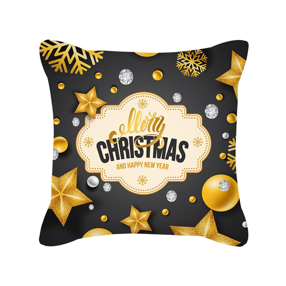 New Nordic Christmas Golden Sofa Pillow Cover Bedside Cushion Cover