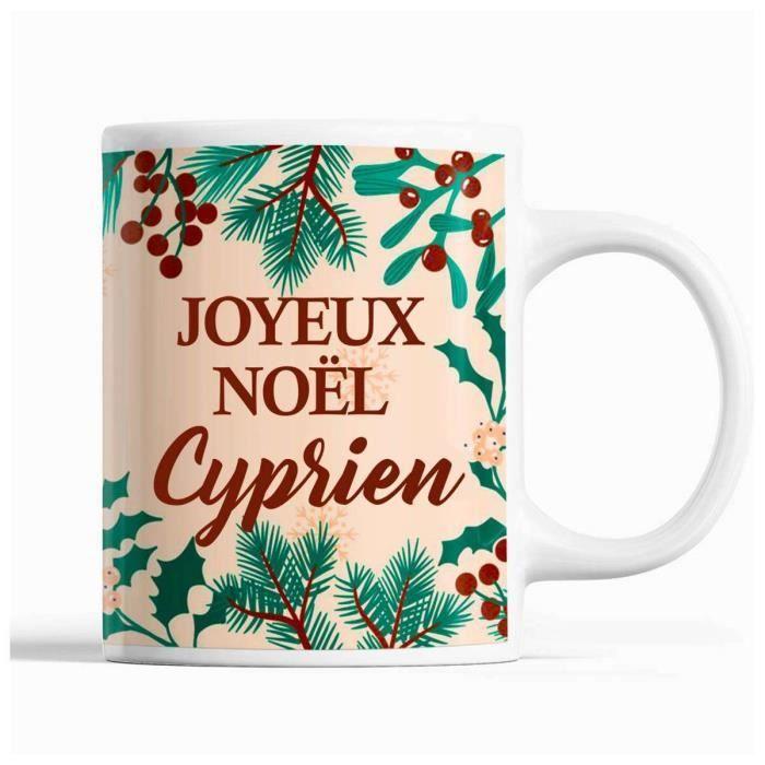 Mug - Cyprien - Noël - Beige - 325 ml - Résistant lave-vaisselle et micro-onde